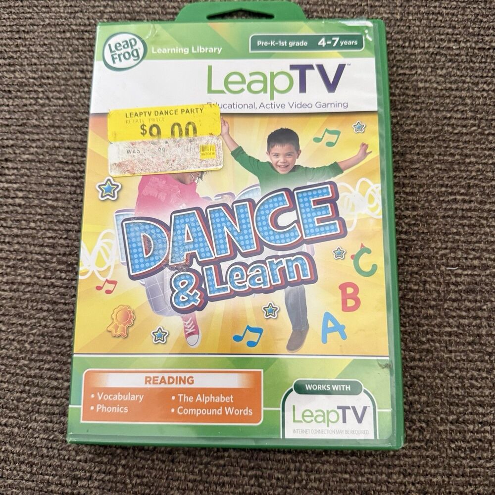 Leap Frog Leap TV Dance and Learn Educational Active Video Game Reading 4-7 Year